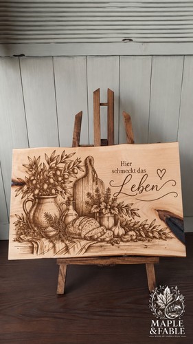 Rustikales holzschild küche - holzschild,