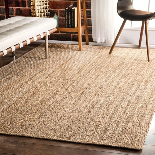 Jute teppich natur geflochten - teppich,